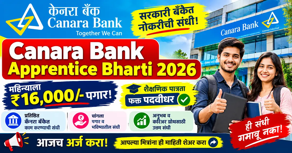 Canara Bank Apprentice Bharti 2026